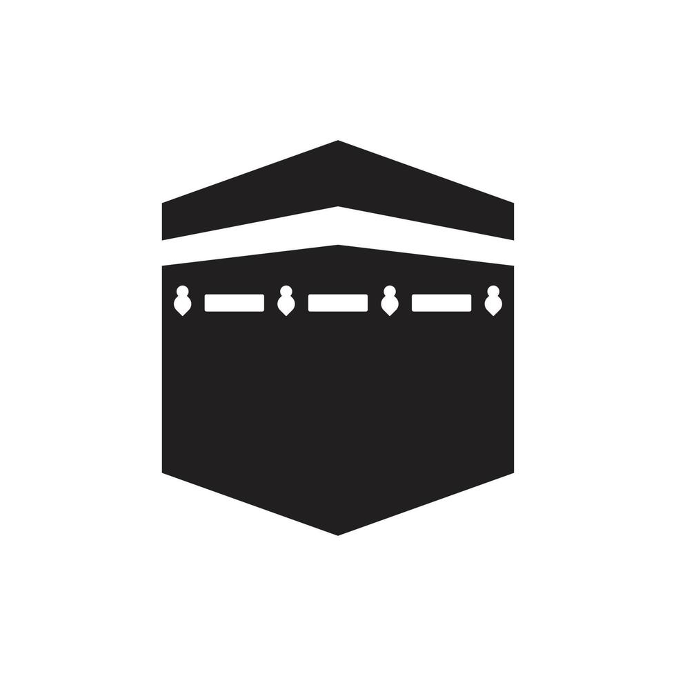 Kaaba pictogram sjabloon zwarte kleur bewerkbaar. Kaaba pictogram symbool platte vectorillustratie voor grafisch en webdesign. vector