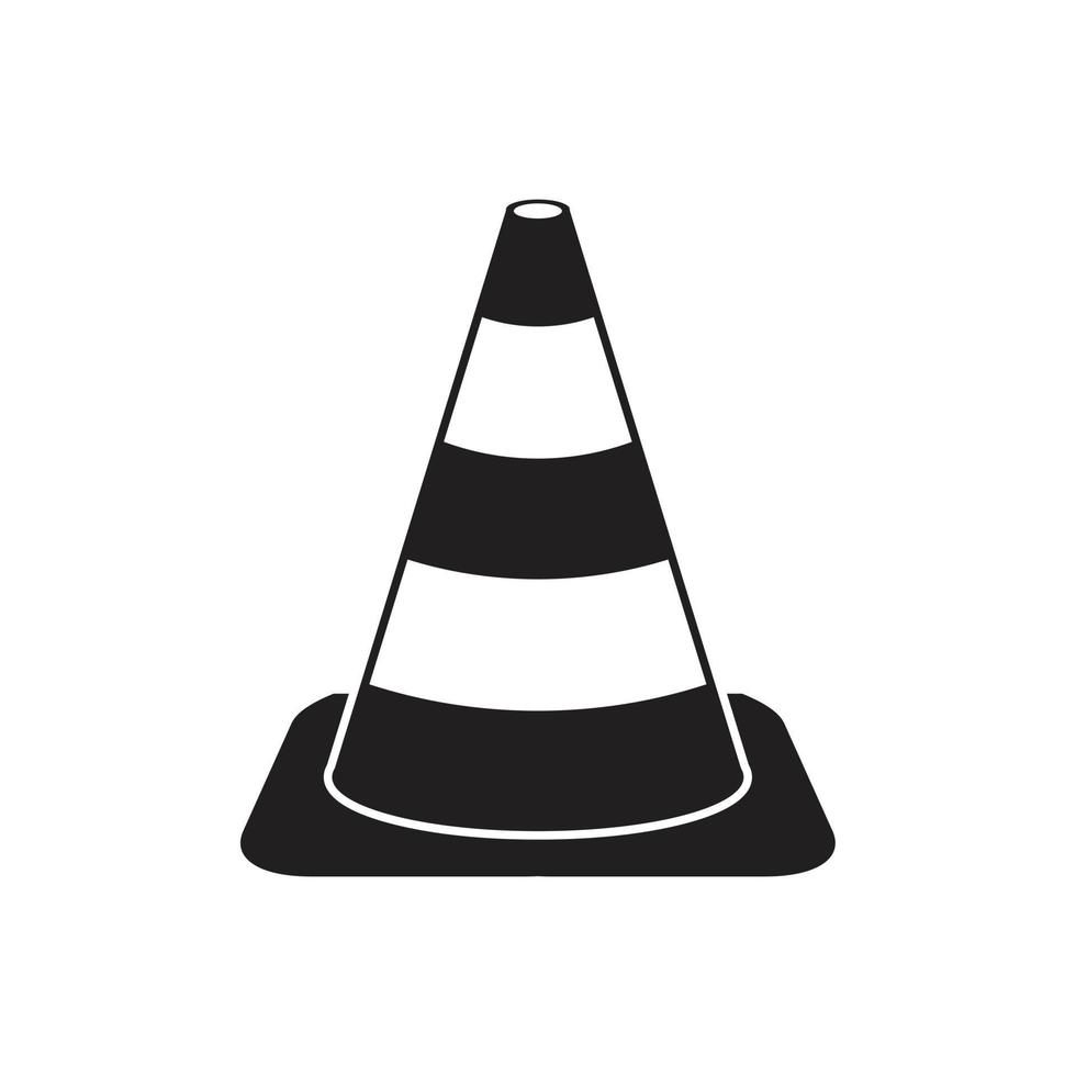 verkeerskegel pictogram sjabloon zwarte kleur bewerkbaar. vector