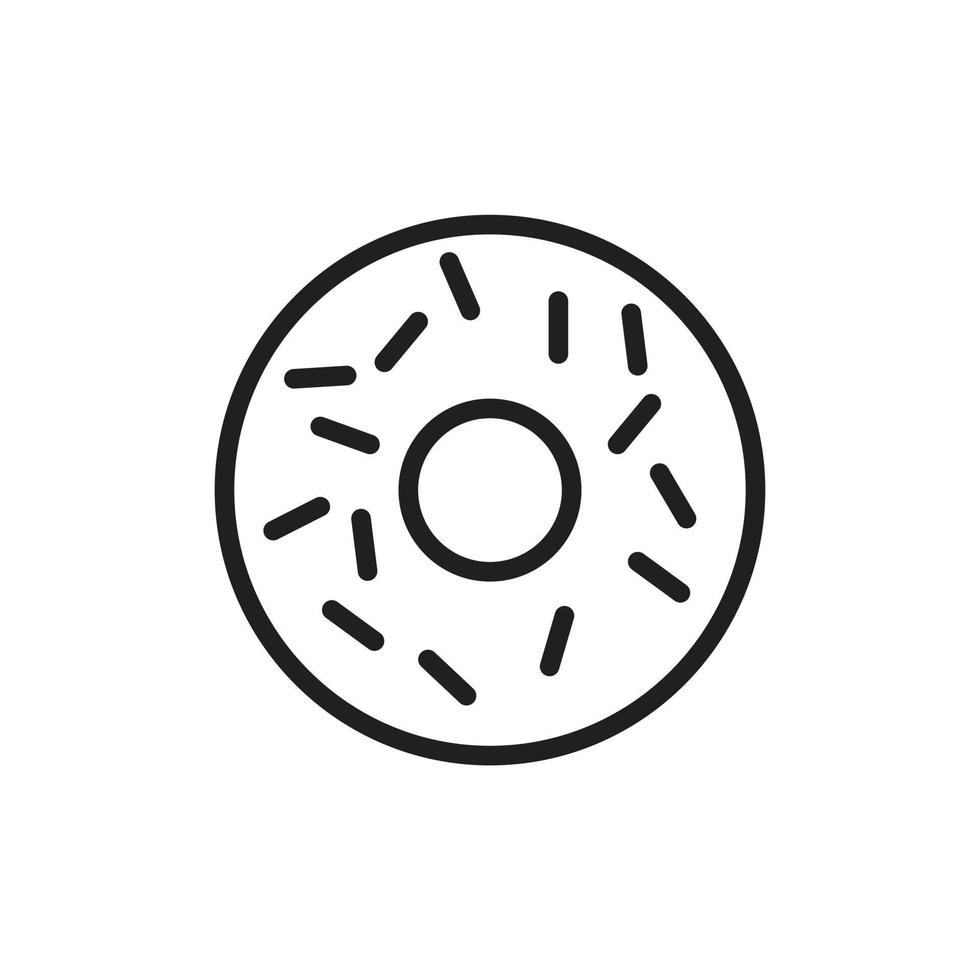 donuts pictogram sjabloon zwarte kleur bewerkbaar. donuts pictogram symbool platte vectorillustratie voor grafisch en webdesign. vector