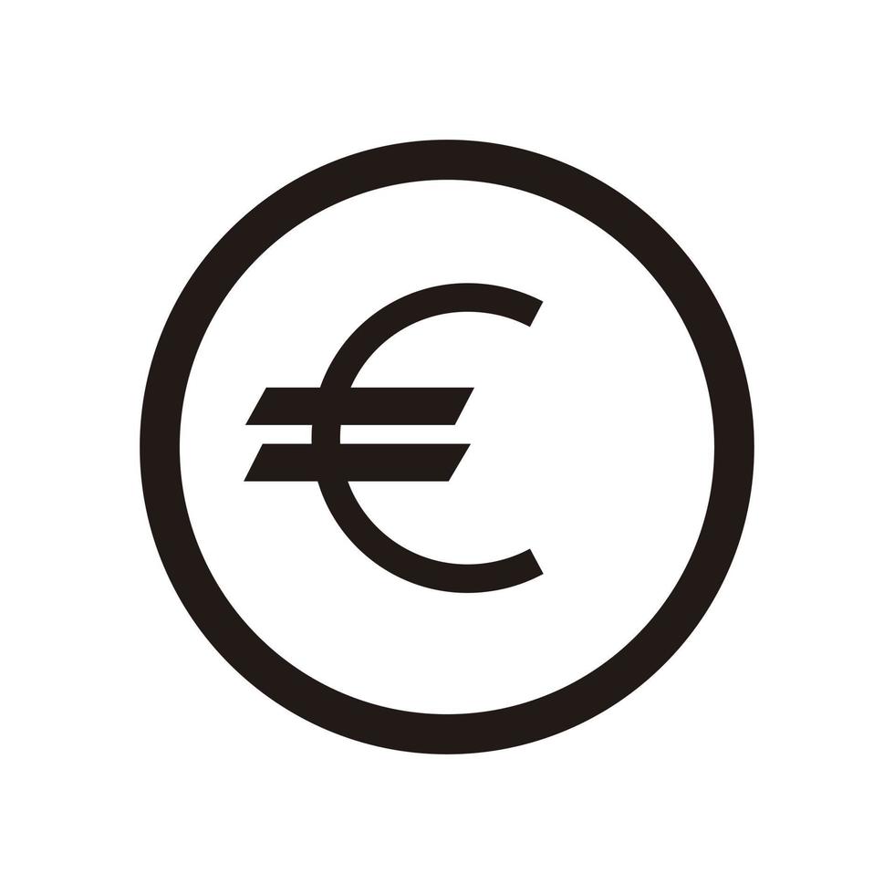 euro teken pictogram, euro vectorillustratie. vector