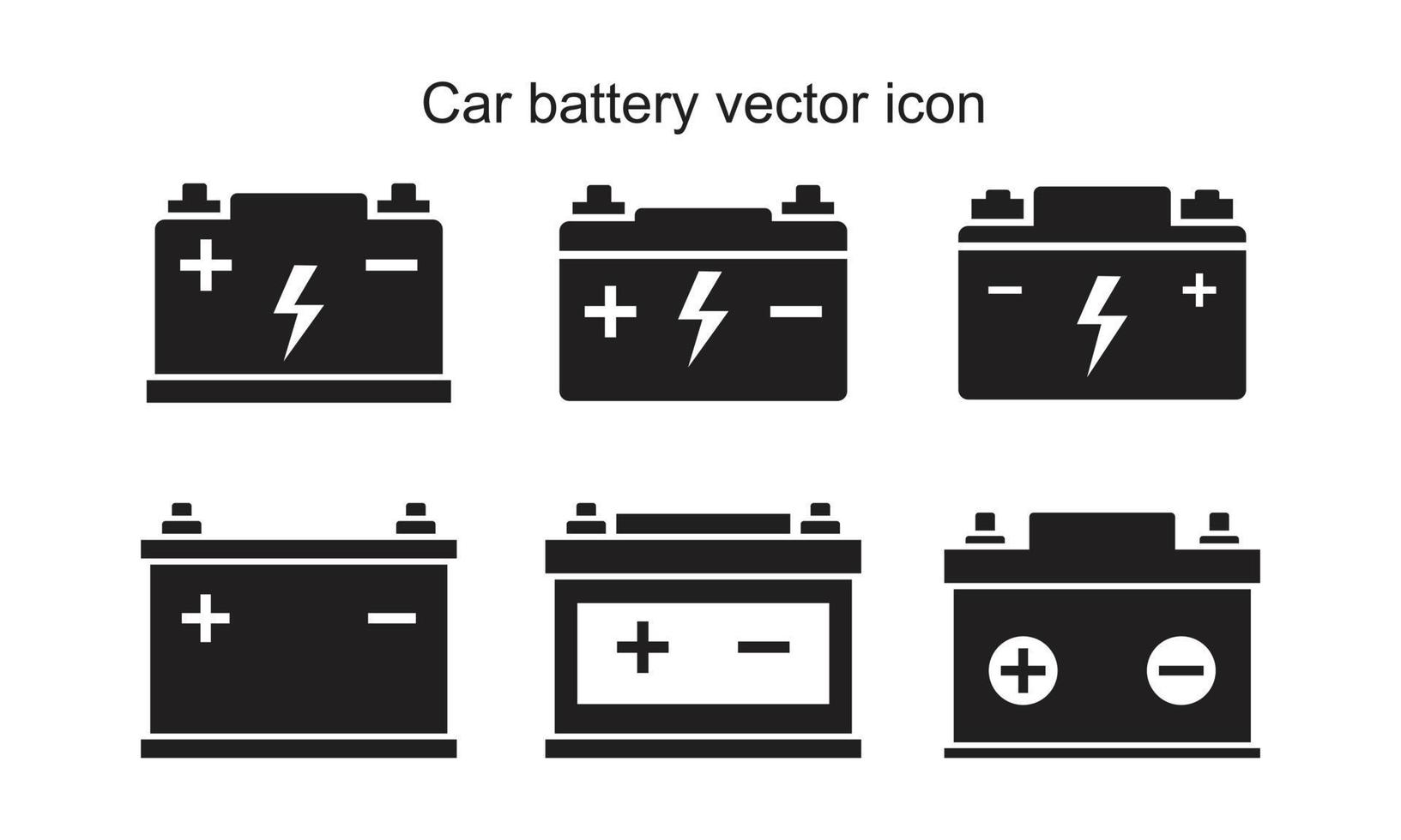 auto batterij vector pictogram sjabloon zwarte kleur bewerkbaar. auto batterij vector pictogram symbool platte vectorillustratie voor grafisch en webdesign.