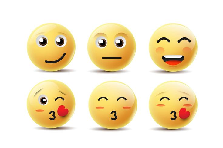 emoji gezichten voelen vector
