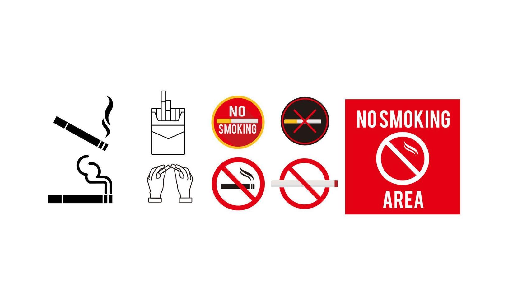 niet roken waarschuwingspictogram teken. vector