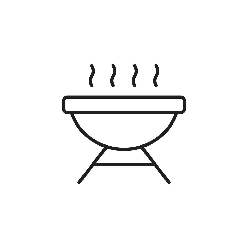 barbecue pictogram sjabloon zwarte kleur bewerkbaar. barbecue pictogram symbool platte vectorillustratie voor grafisch en webdesign. vector