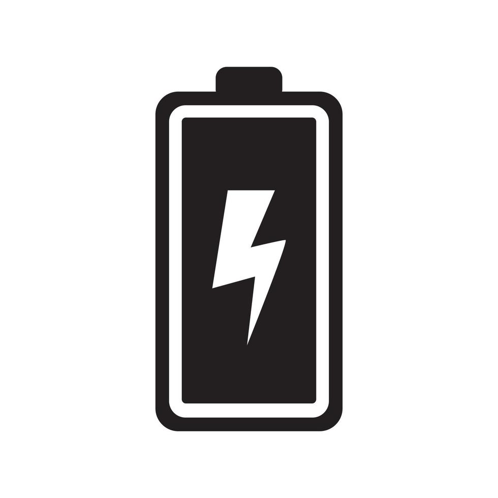 lage en volle batterij opladen pictogram sjabloon zwarte kleur bewerkbaar. lage en volle batterij opladen pictogram symbool platte vectorillustratie voor grafisch en webdesign. vector