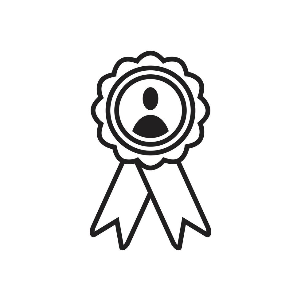 werknemer van de maand, talent award pictogram sjabloon zwarte kleur bewerkbaar. werknemer van de maand, talent award pictogram symbool platte vectorillustratie voor grafisch en webdesign. vector