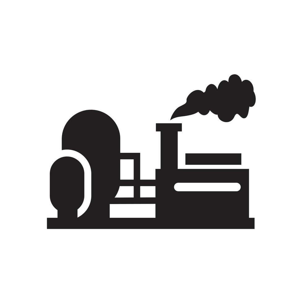 fabriek eco elektriciteitscentrales industriële pictogram sjabloon zwarte kleur bewerkbaar. fabriek eco elektriciteitscentrales industriële pictogram symbool platte vectorillustratie voor grafisch en webdesign. vector