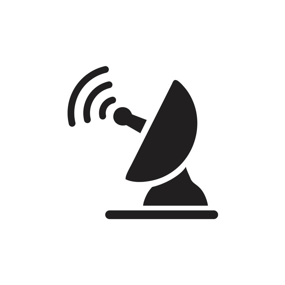 satelliet antenne pictogram sjabloon zwarte kleur bewerkbaar. vector