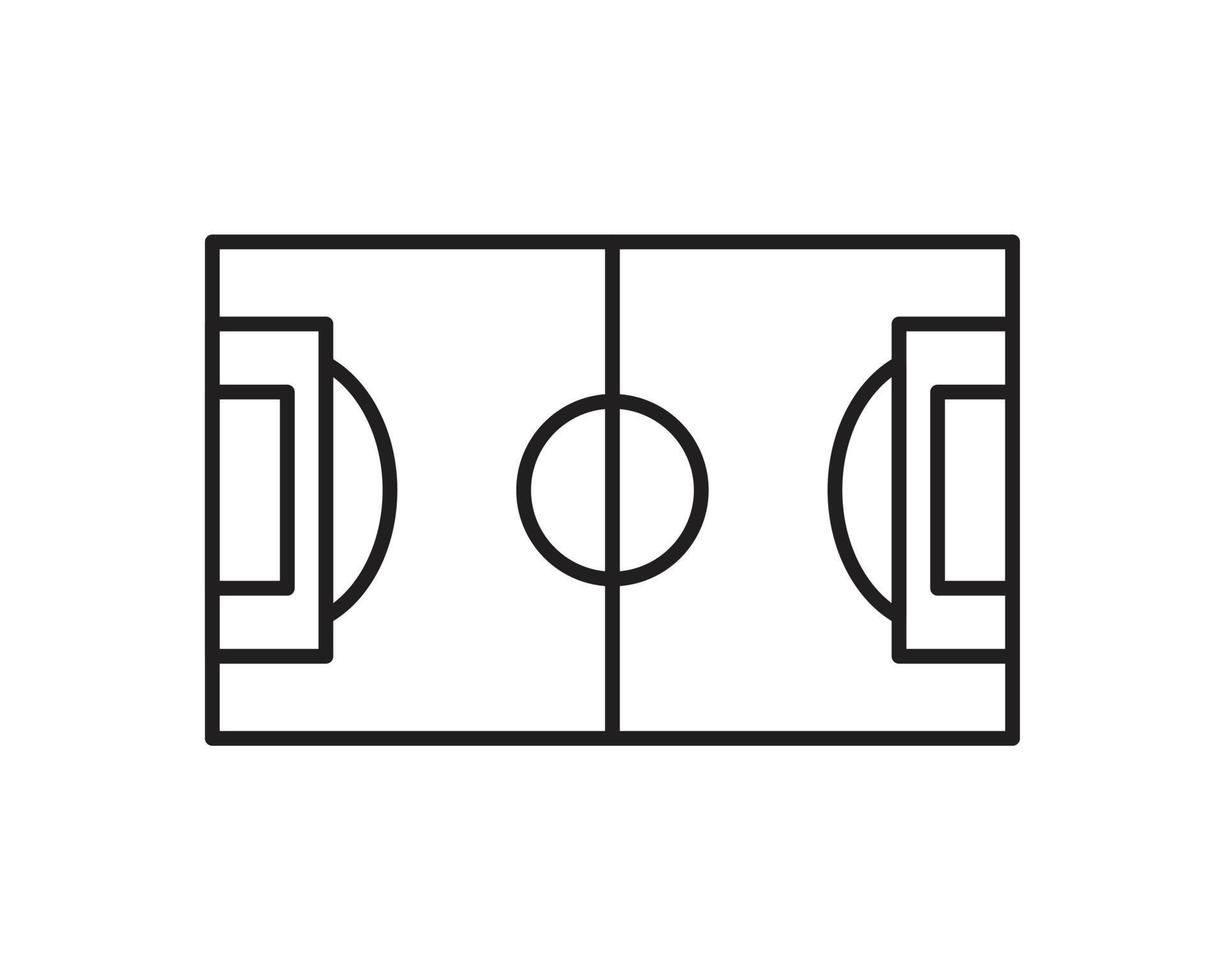 voetbalveld pictogram sjabloon zwarte kleur bewerkbaar. voetbalveld pictogram symbool platte vectorillustratie voor grafisch en webdesign. vector