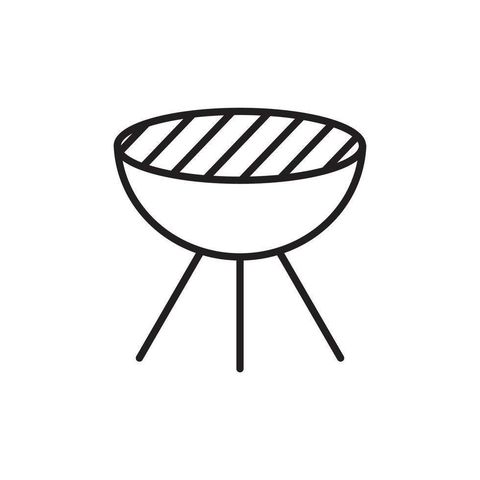 barbecue pictogram sjabloon zwarte kleur bewerkbaar. barbecue pictogram symbool platte vectorillustratie voor grafisch en webdesign. vector