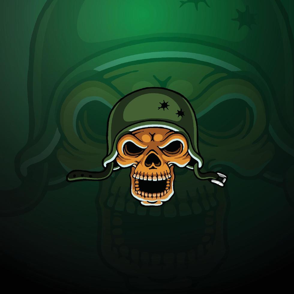 gamer schedel mascotte logo ontwerp vector