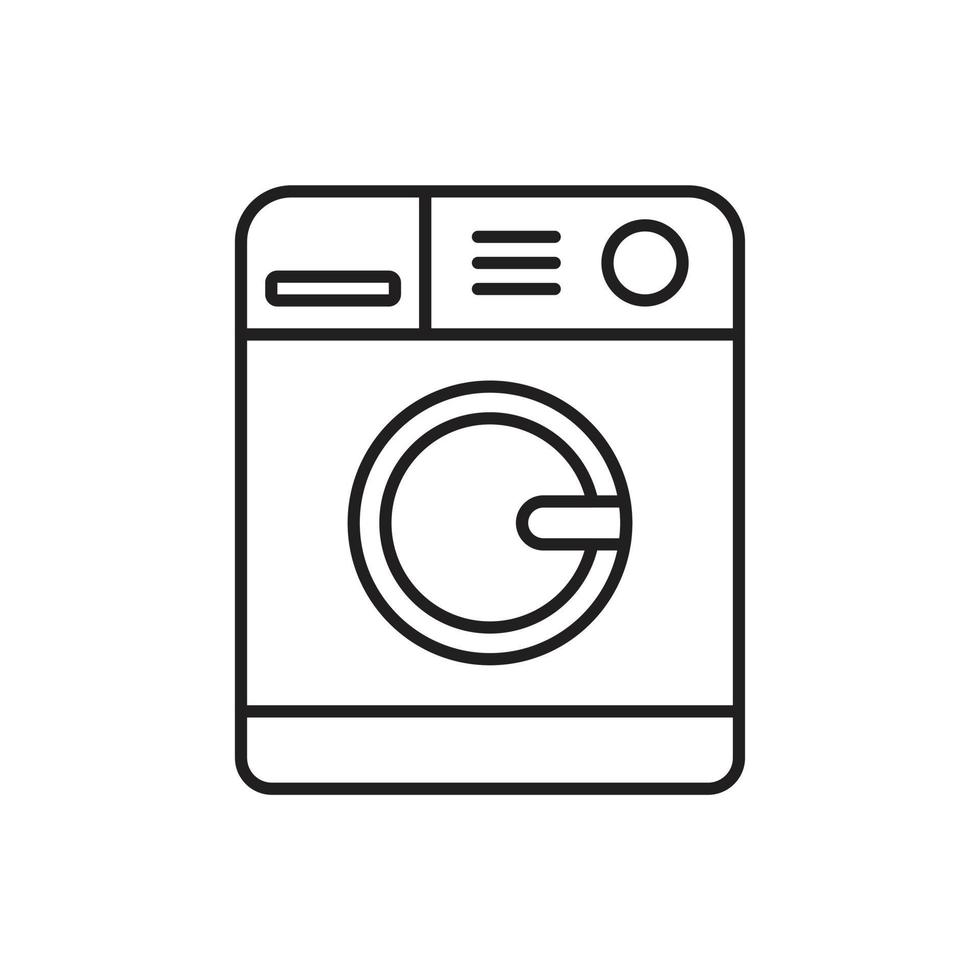 wasmachine pictogram sjabloon zwarte kleur bewerkbaar. vector