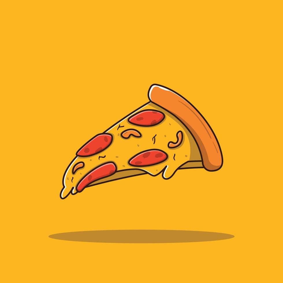pizza ijs cicon illustratie. fastfood collectie. vector