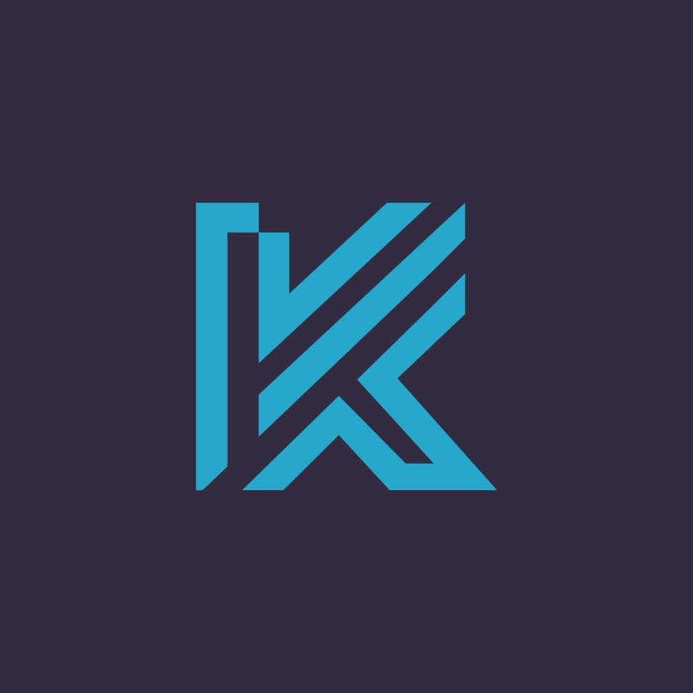 minimalistische letter k logo ontwerpsjabloon vector