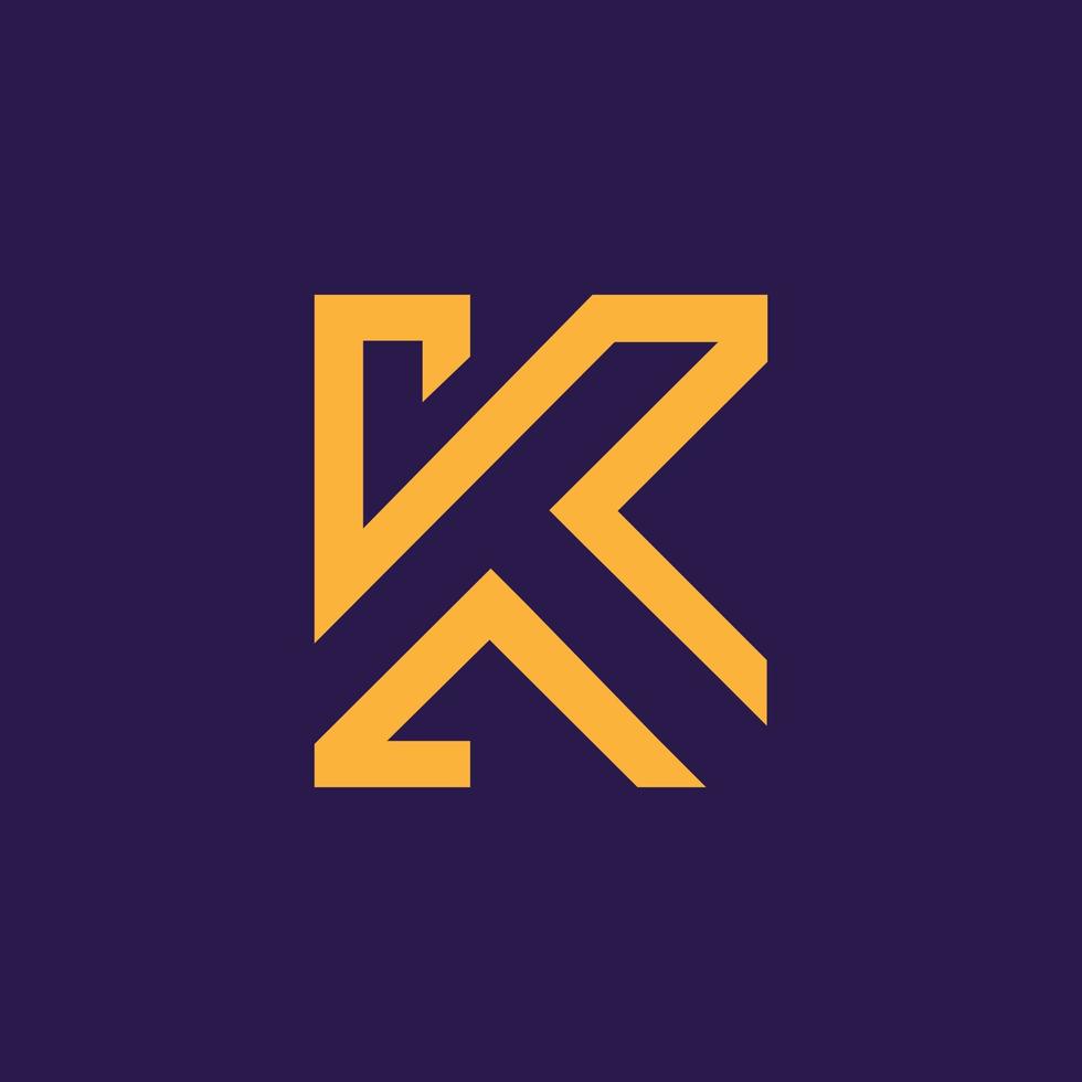 minimalistische letter k logo ontwerpsjabloon vector