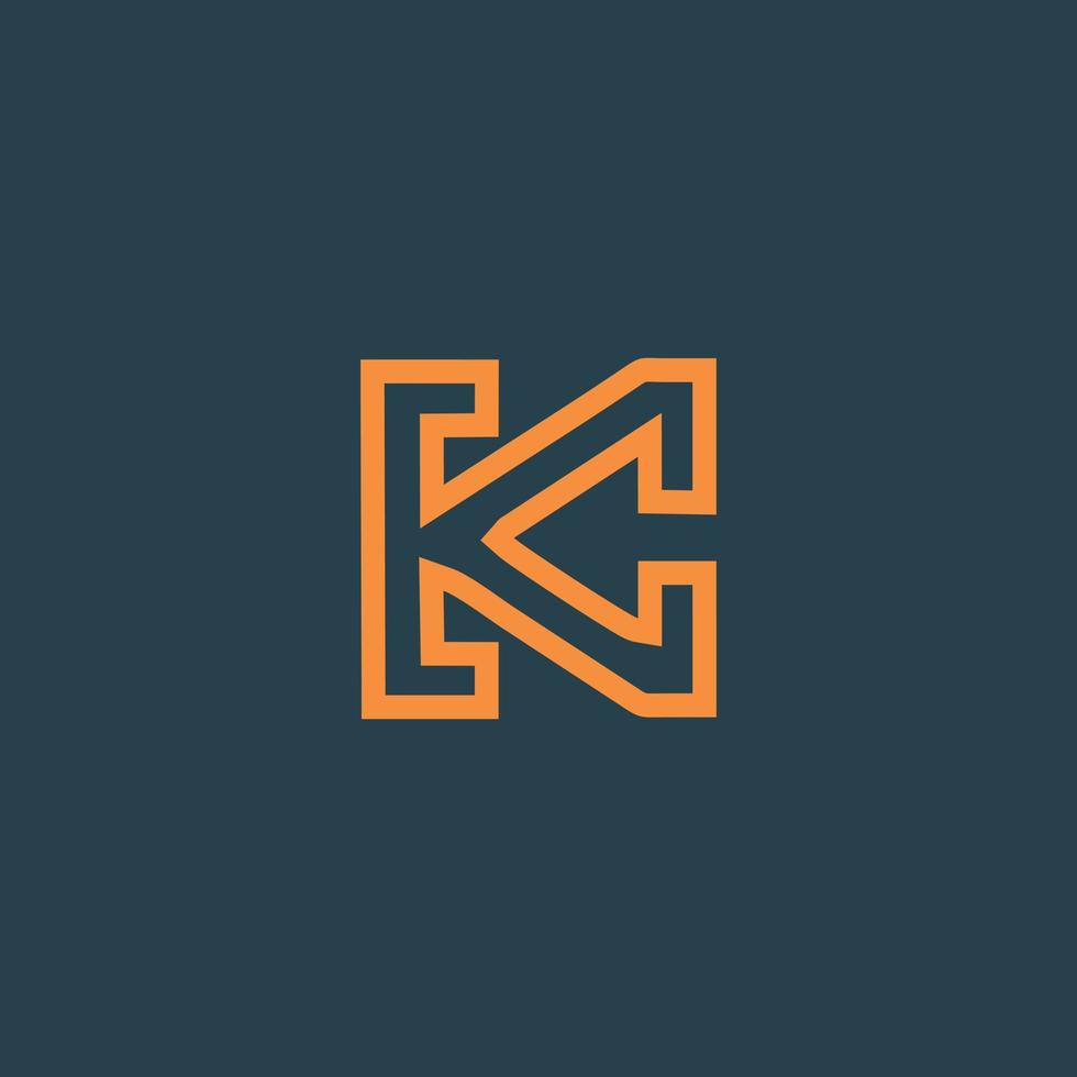 minimalistische letter k logo ontwerpsjabloon vector