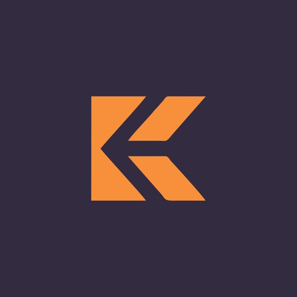 minimalistische letter k logo ontwerpsjabloon vector