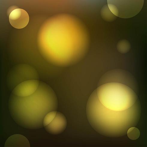 Gouden glitter lichte bokeh cirkels achtergrond vector