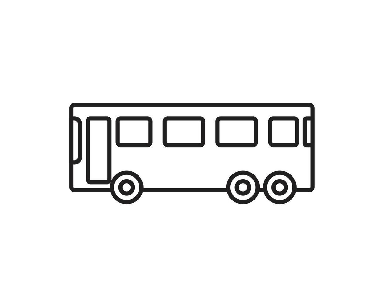 bus pictogram sjabloon zwarte kleur bewerkbaar. vector