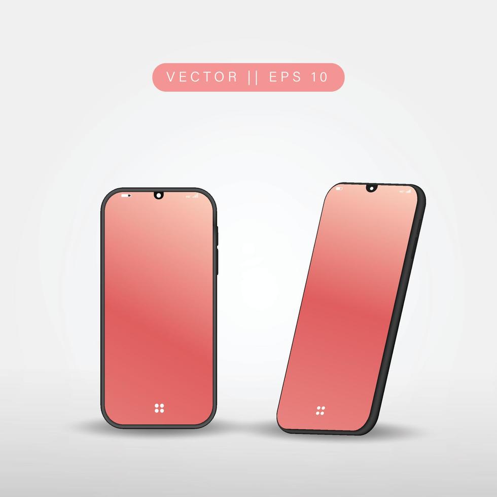 3D-smartphoneontwerp realistisch vectormodel gratis vector