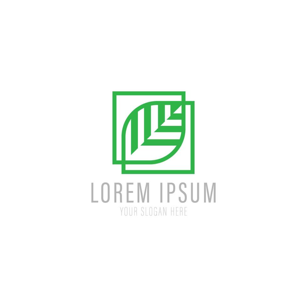 logo's van groene boom blad ecologie natuur element vector