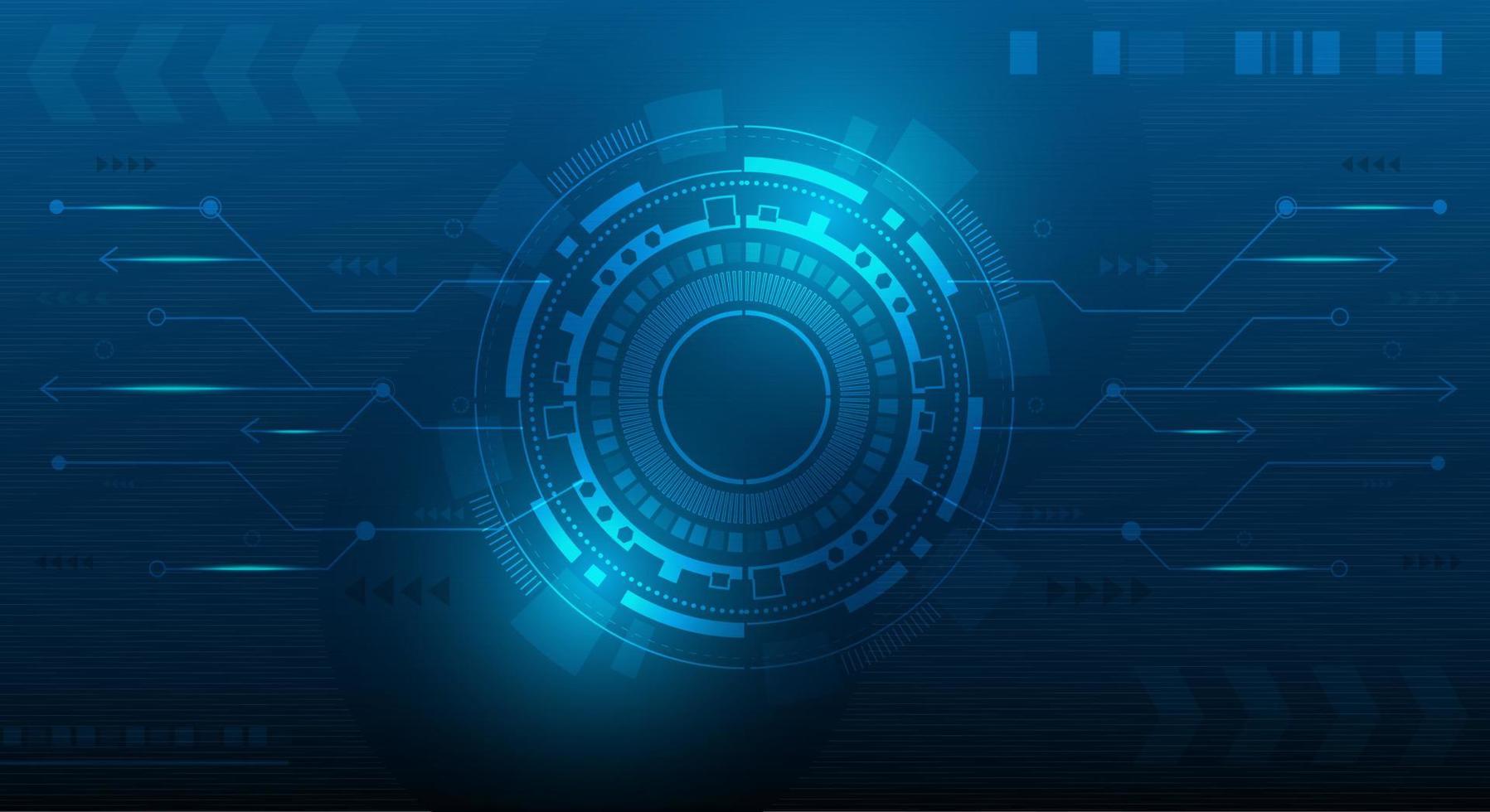 technische achtergrond en lijndiagram blauwe technology.circle technologie netwerk werken. vector