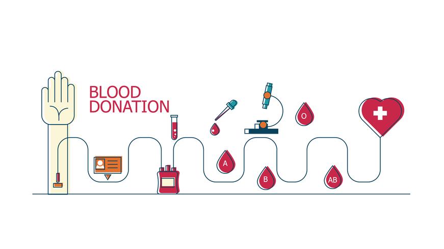 Bloeddonatie Concept Achtergrond vector