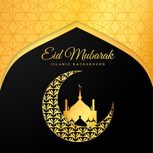 Geometrische Eid Mubarak-achtergrond vector