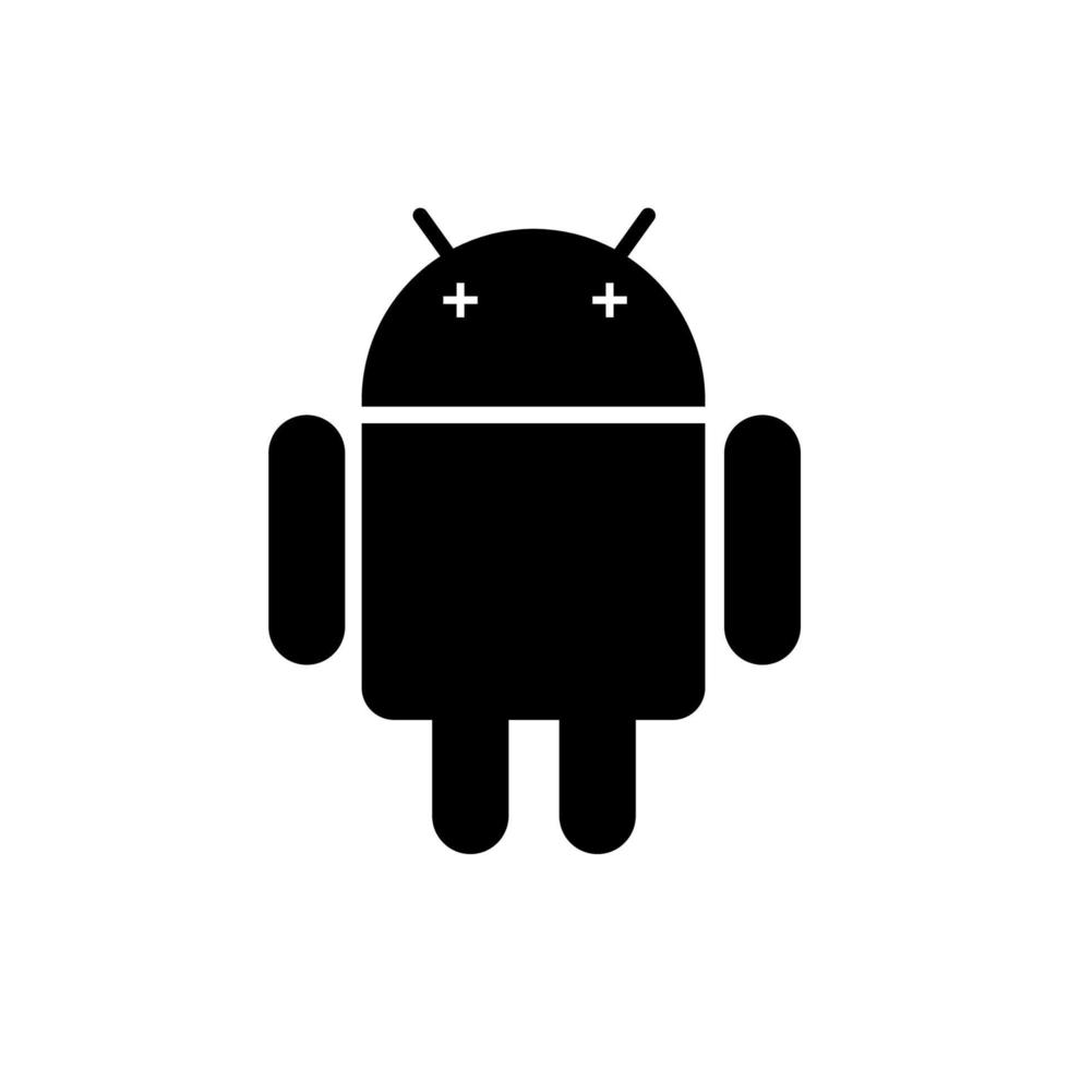 Android klassiek embleem icoon vector