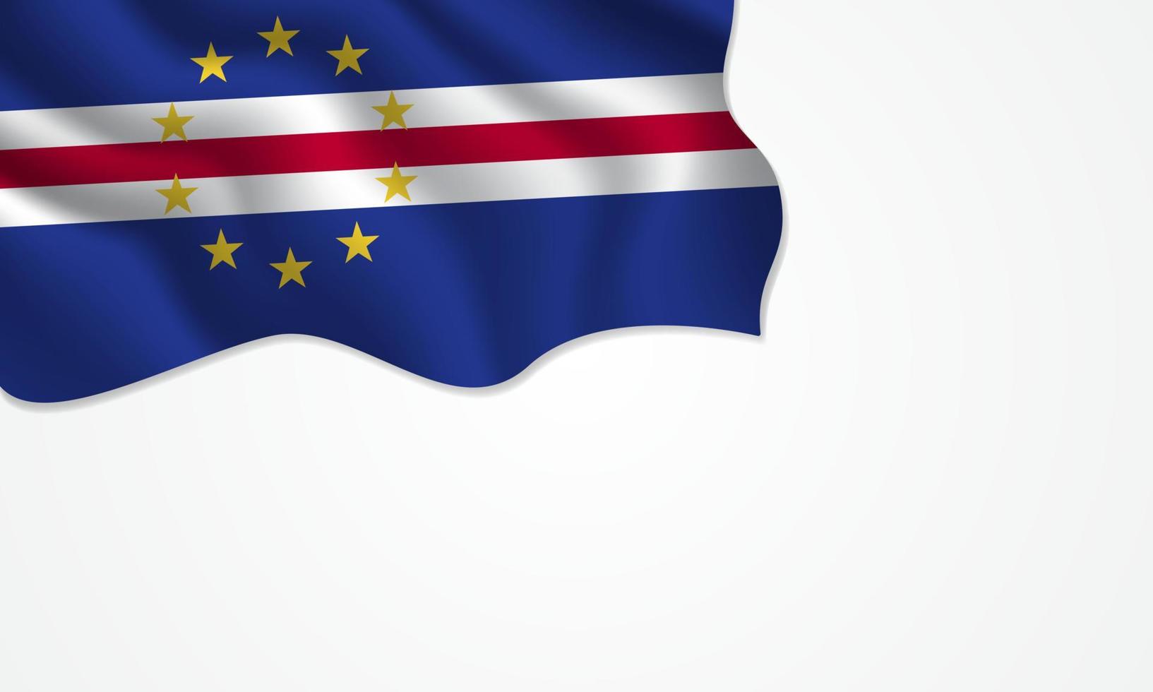 Kaapverdië vlag zwaaien illustratie met kopie ruimte op geïsoleerde achtergrond vector