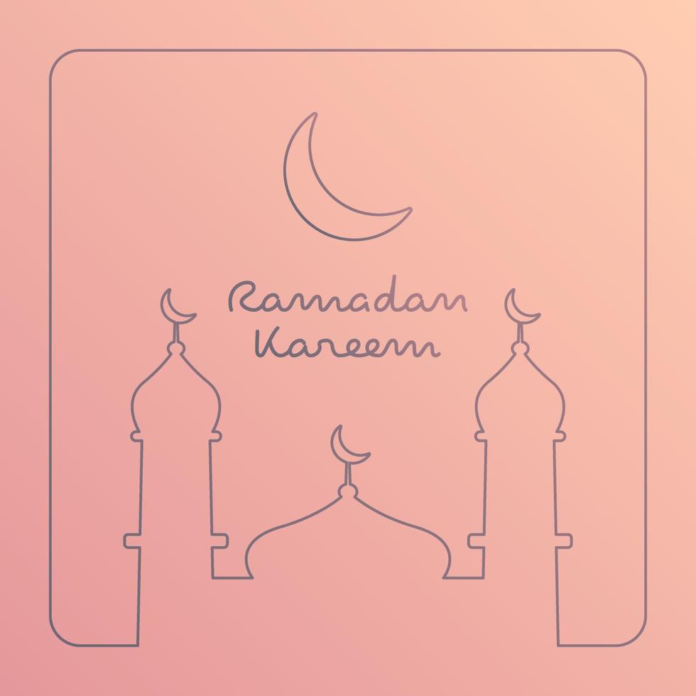 illustratie vectorafbeelding van ramadan kareem. perfect voor ramadan-inhoud, sjabloon, lay-out. vector
