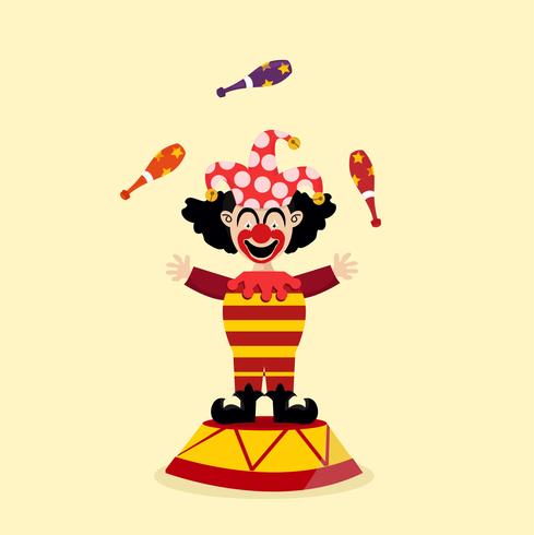 circus clown jongleur vector