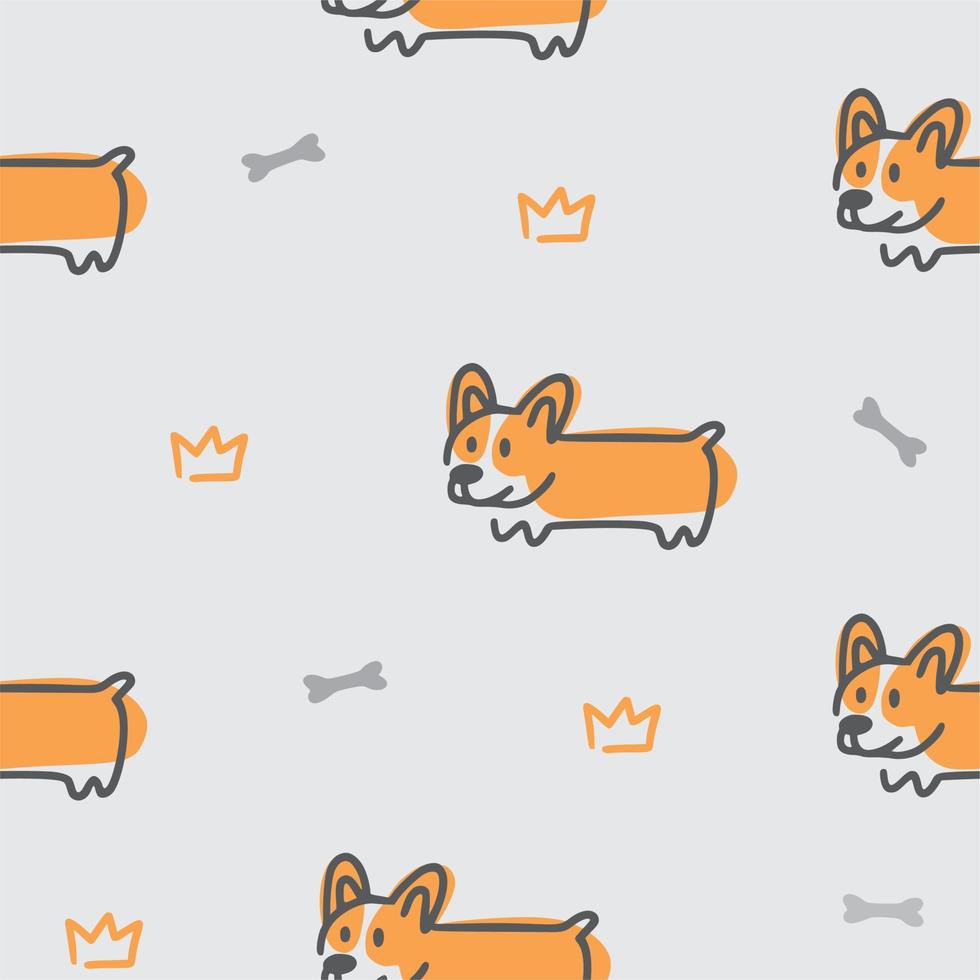 schattige corgi-rashond vector