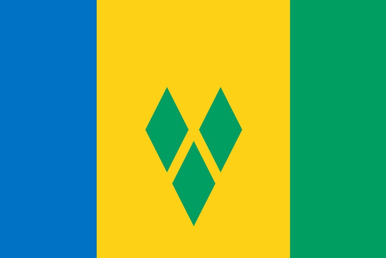 vlag van sint vincent en de grenadines vector