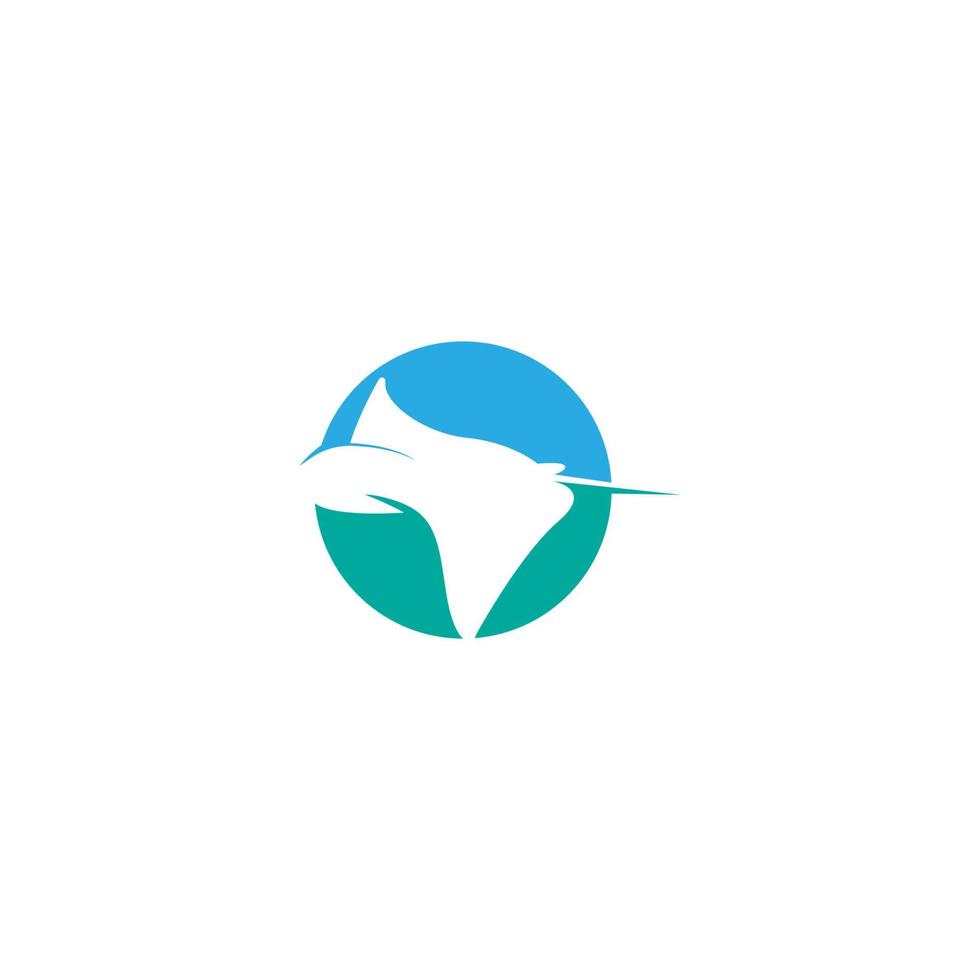 pijlstaartrog pictogram logo ontwerp concept sjabloon illustrtation vector