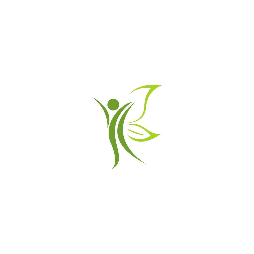 groen blad, natuurlijk blad pictogram logo ontwerpsjabloon vector