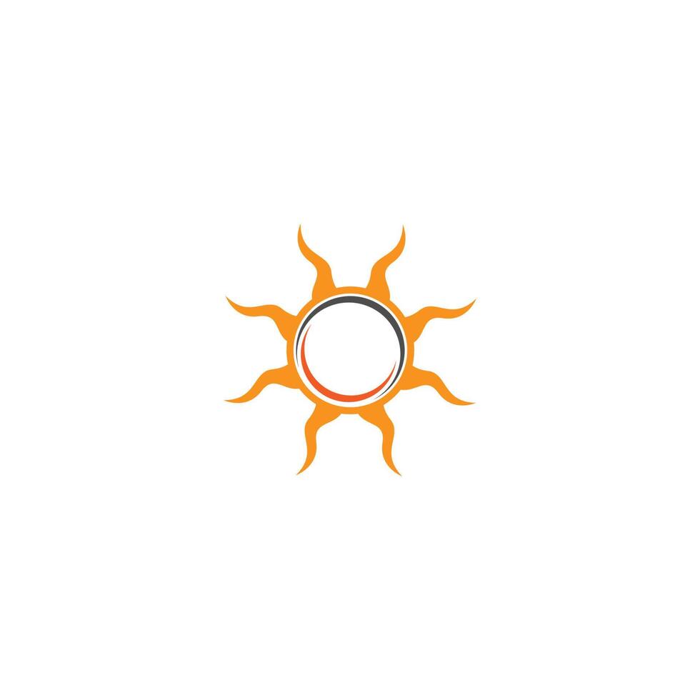 zon logo pictogram platte vector ontwerpsjabloon