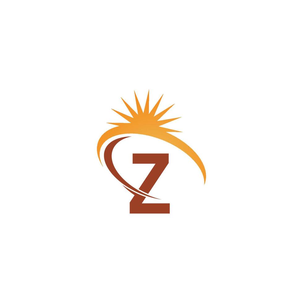 letter z met zonnestraal pictogram logo ontwerp sjabloon illustratie vector