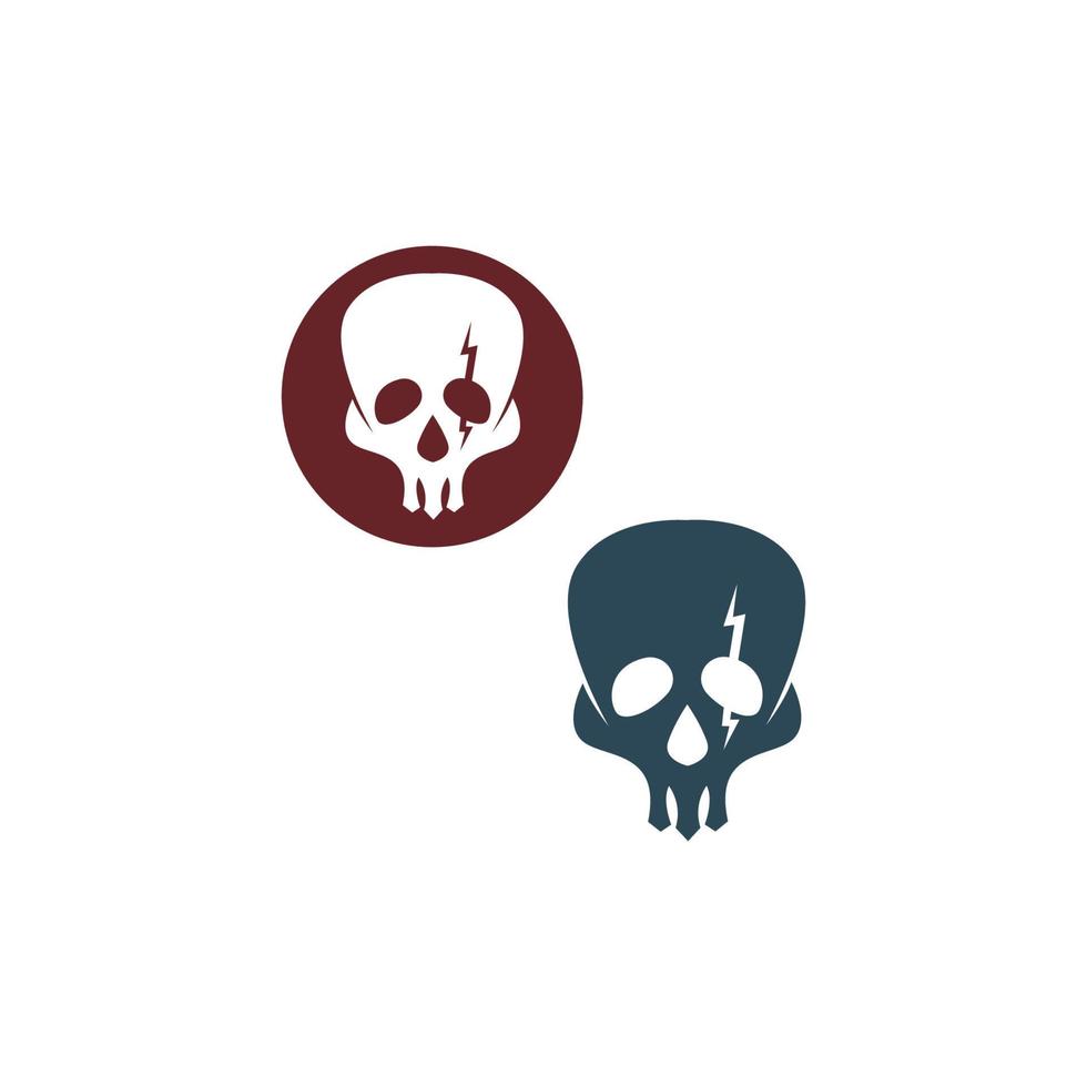 schedel logo pictogram ontwerp vector sjabloon