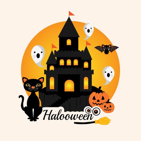 Gelukkige Halloween-illustratie vector