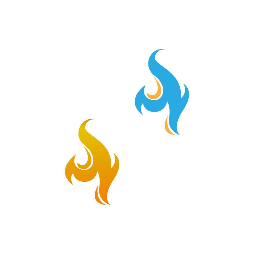 vlam, vuur pictogram logo vector ontwerpsjabloon