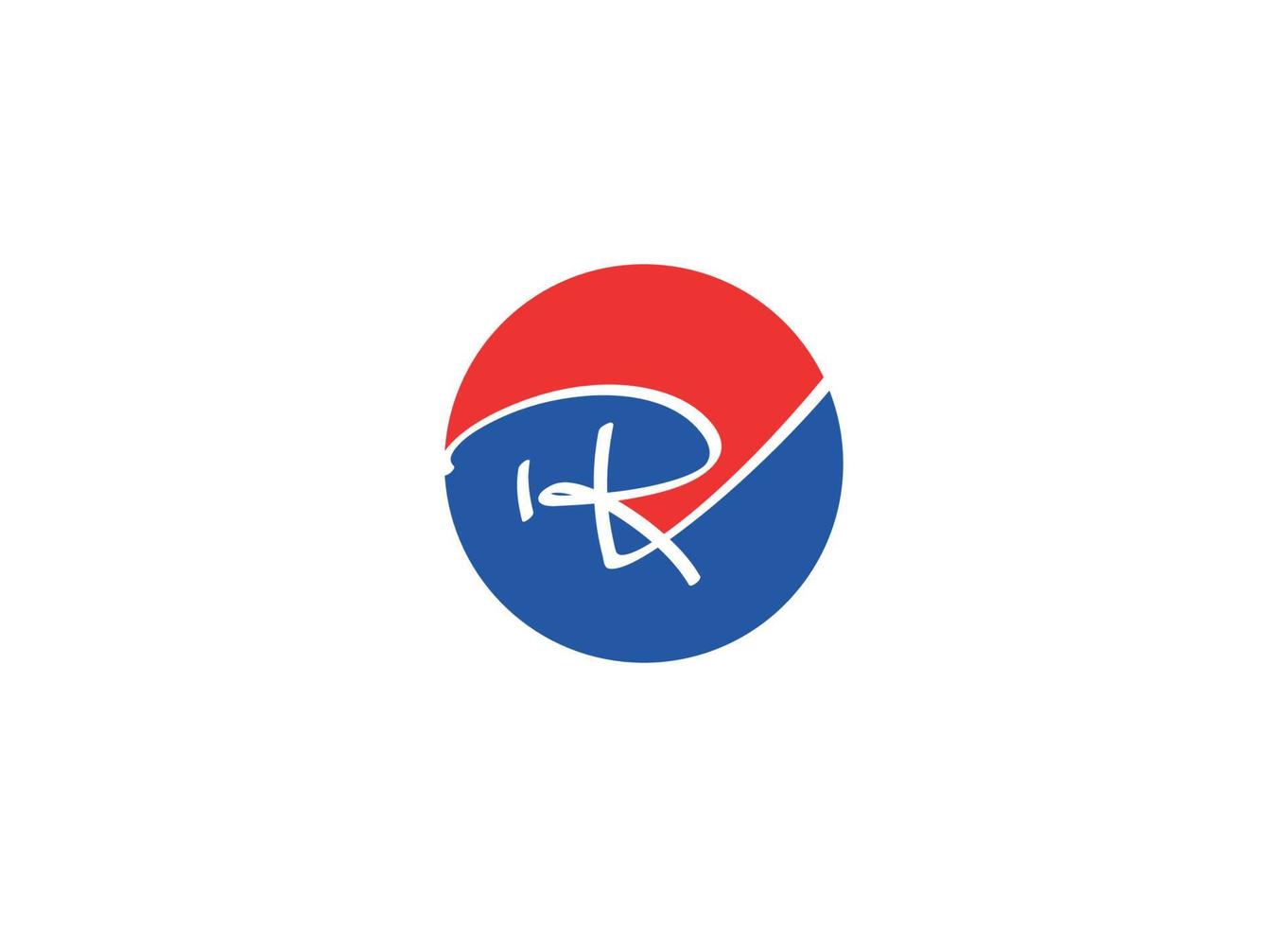 rv eerste logo-ontwerp met creatieve moderne vector pictogrammalplaatje