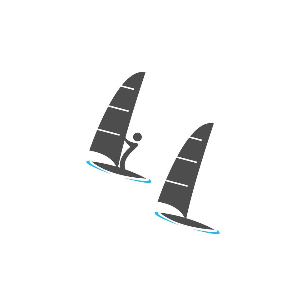 watersport pictogram logo vector ontwerpsjabloon