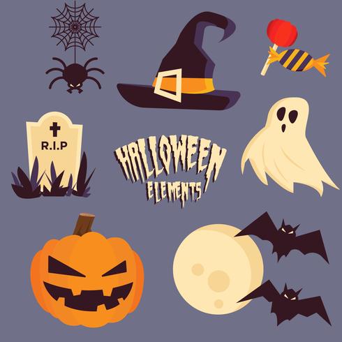 Halloween elementen collectie vector