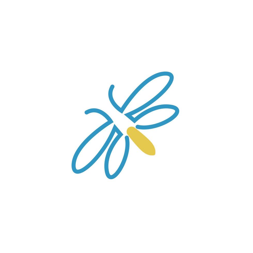 vuurvliegjes pictogram logo eenvoudig ontwerp vector sjabloon
