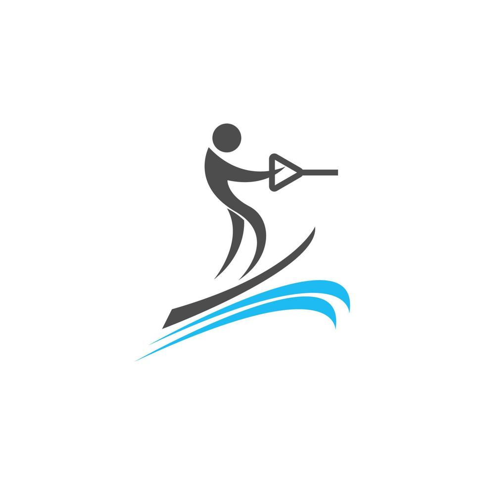 watersport pictogram logo vector ontwerpsjabloon