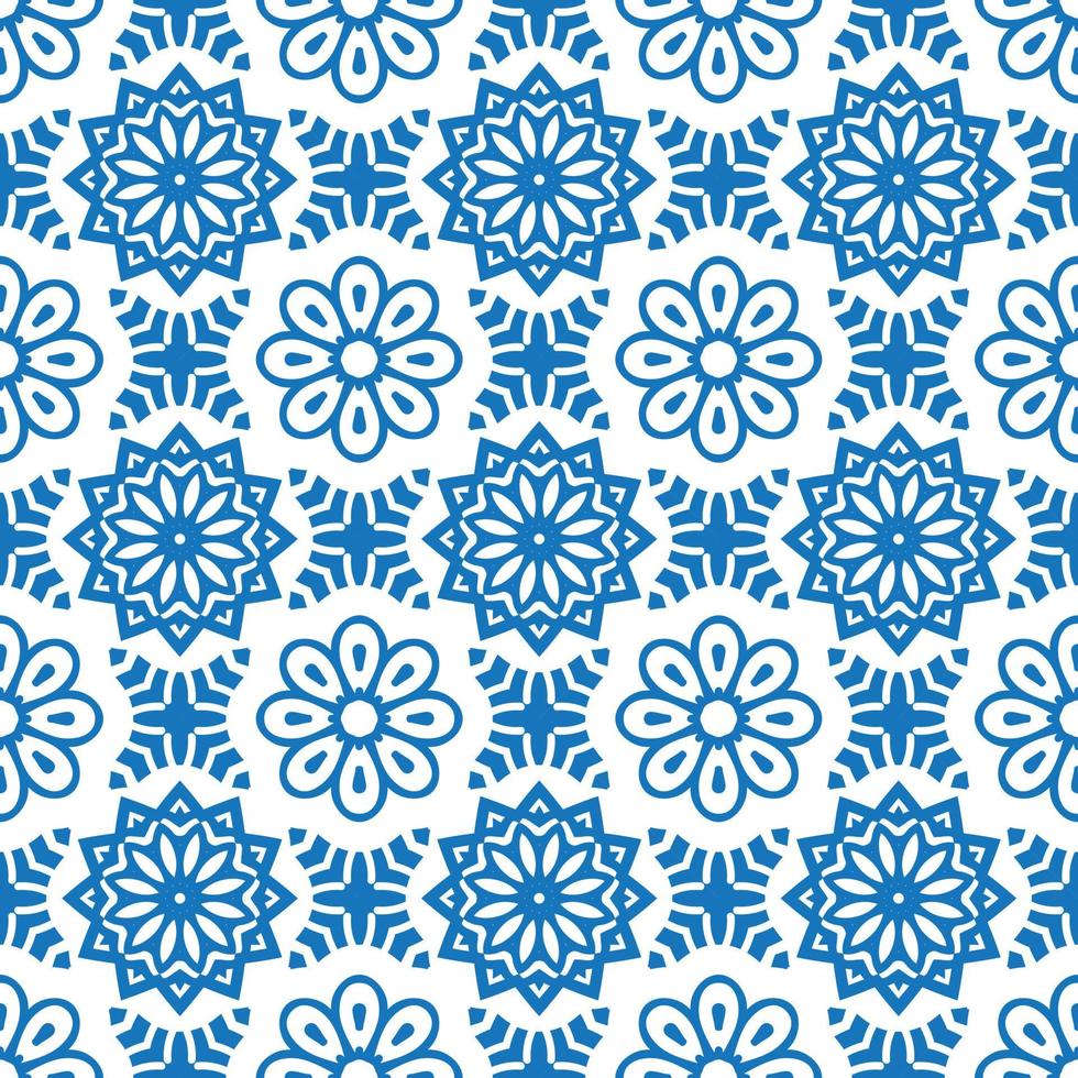 blauw vintage design met bloemen vector