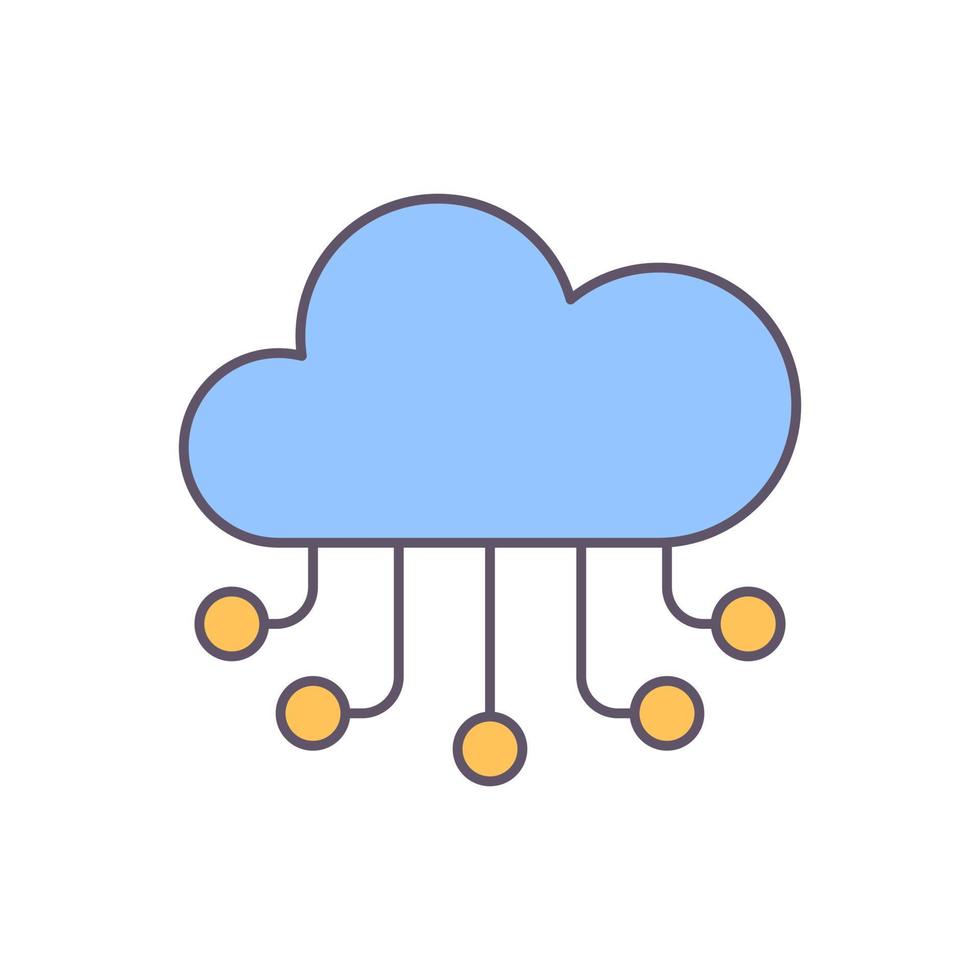 cloud service premium pictogram teken symbool vector