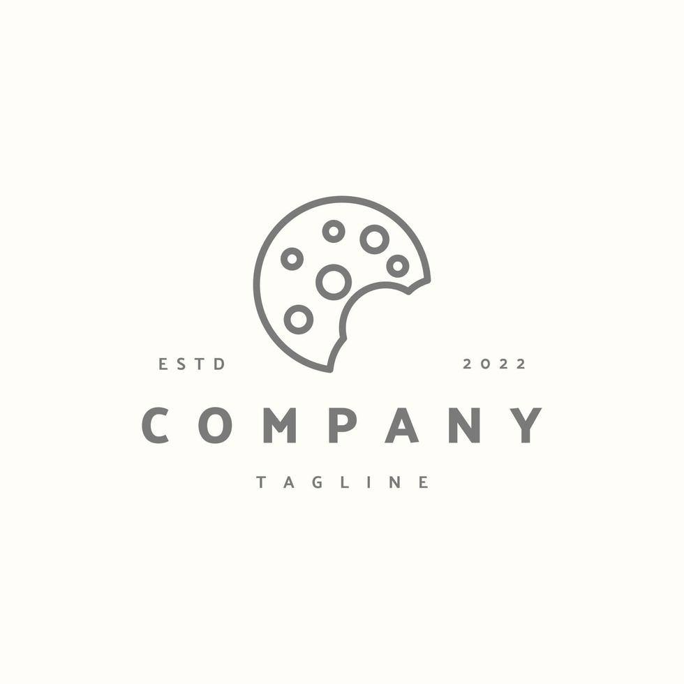 cookie premium pictogram teken symbool. hipster vintage logo vector