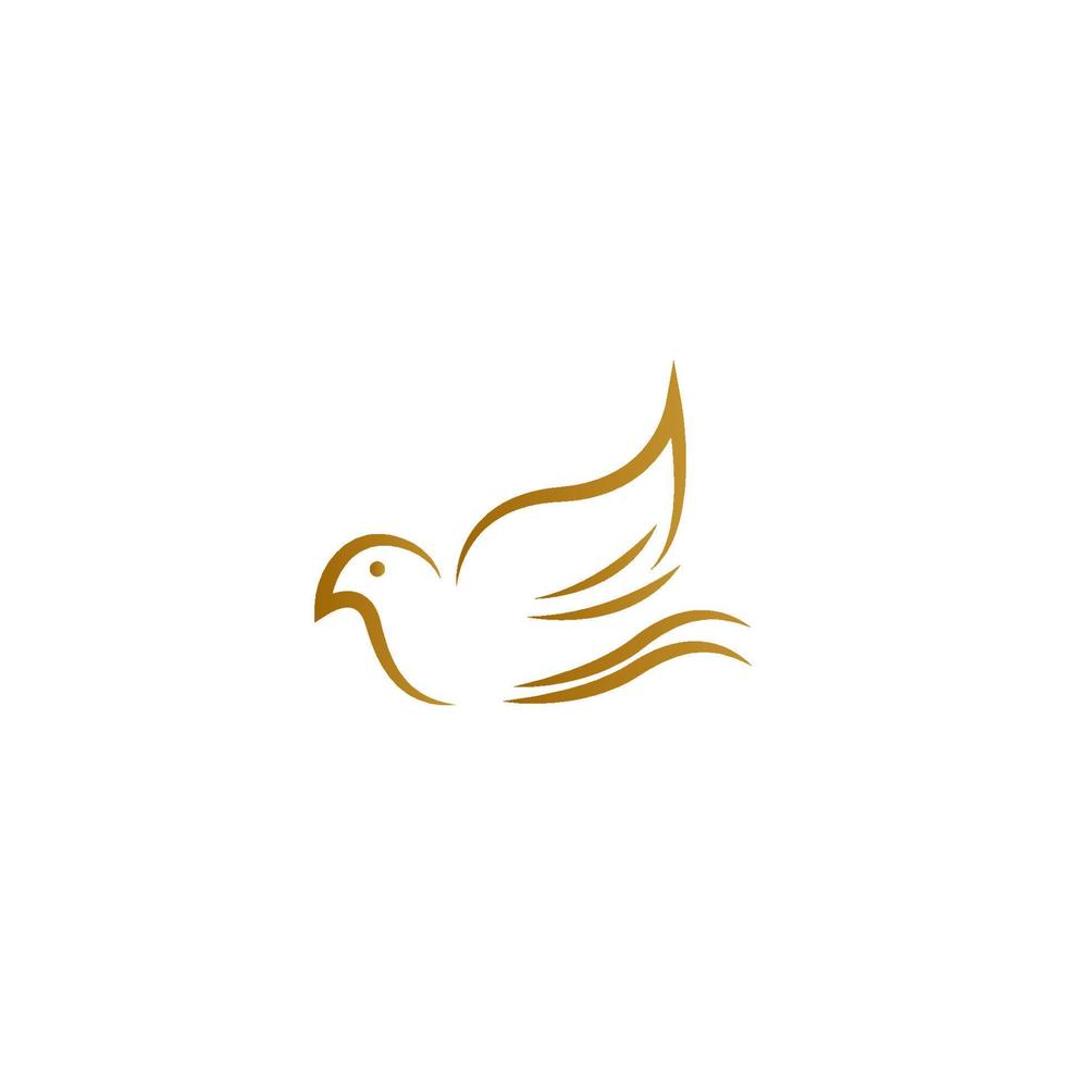 vogel duif pictogram logo ontwerp sjabloon illustratie vector